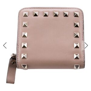 Valentino Rock Stud Leather Wallet